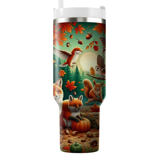 Autumn Woodland Creatures Tumblers With Lids