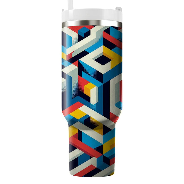 Geometric Prism Dance  Insulated Tumblers