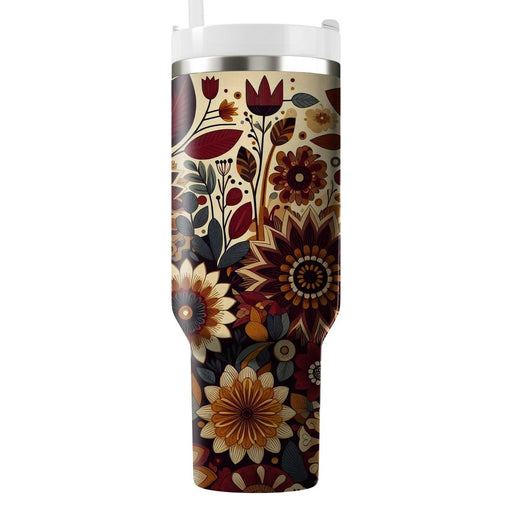 Vintage Floral Explosion  Travel Tumblers