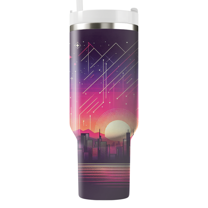 Synth Sunset  Tumblers With Lids