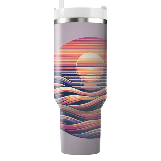 Sunset Ripple Effects Travel Tumblers