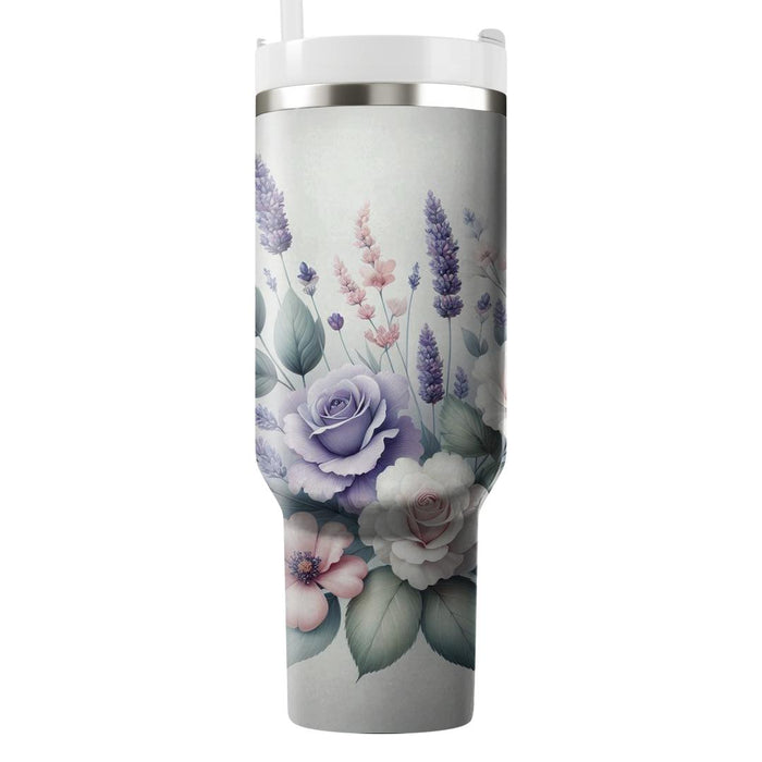 Floral Charm  Tumblers With Lids