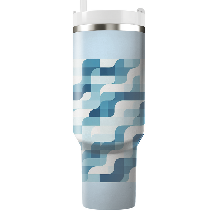 Layered Square Waves Custom Tumblers