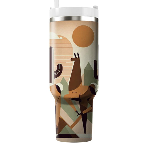 Geometric Llama Patterns  Tumbler Cups