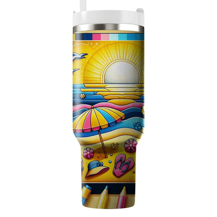 Sunshine Beach Vibes  Personalized Tumblers