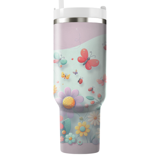 Springtime Garden Whimsy  Personalized Tumblers