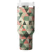 Floral Triangle Patchwork  Tumblers With Lids