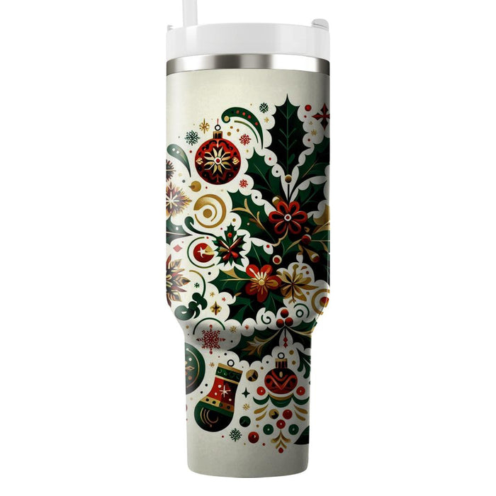 Winter Festive Charm  Travel Tumblers