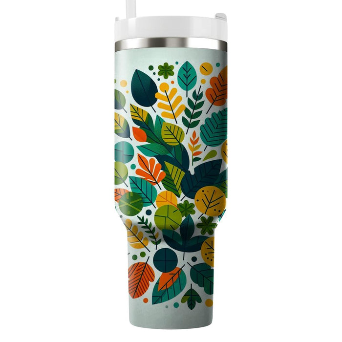 Retro Funky Foliage  Travel Tumblers