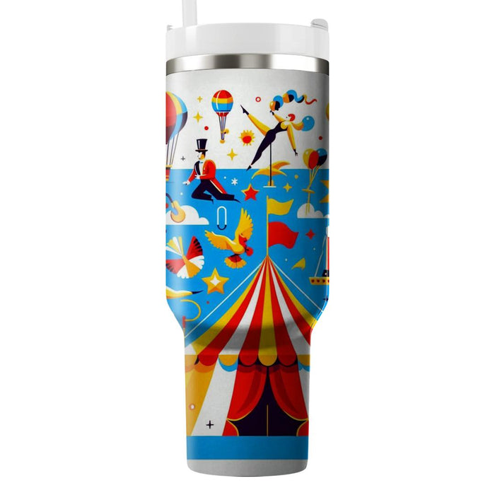 Vibrant Circus Spectacle  Personalized Tumblers