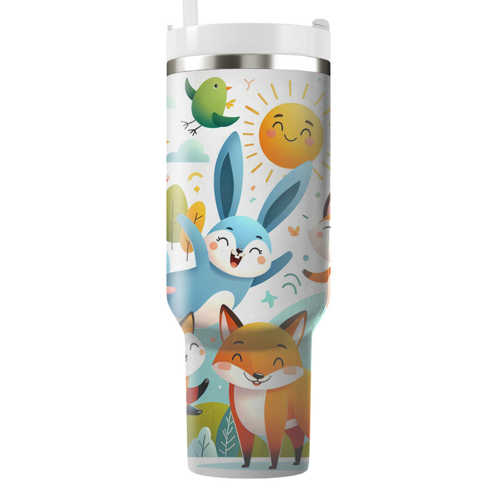 Charming Animal Friends Tumblers With Lids