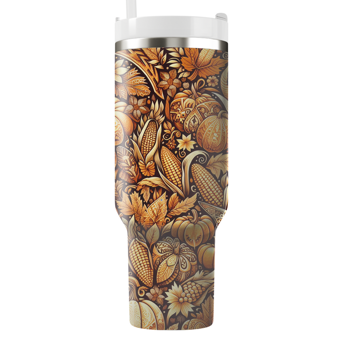 Bountiful Gratitude - Thanksgiving Feast  Custom Tumblers