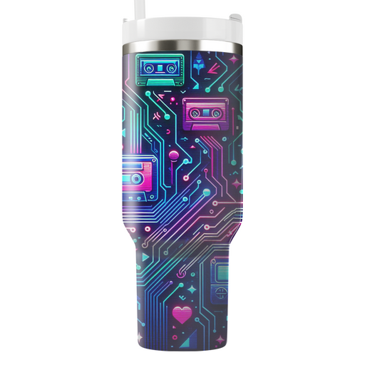 Neon Circuit Board Personalized Tumblers