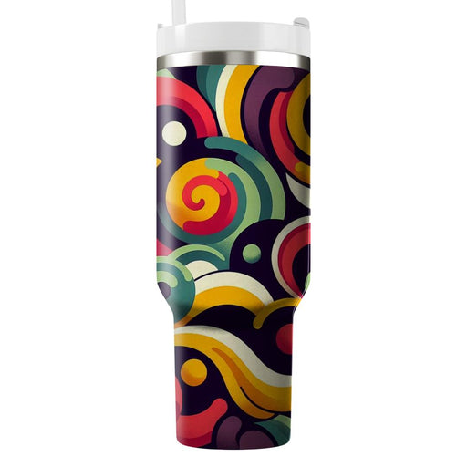 Abstract Rainbow Swirls  Insulated Tumblers