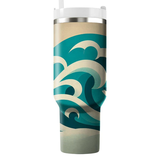 Bubbly Ocean Waves  Tumbler Cups