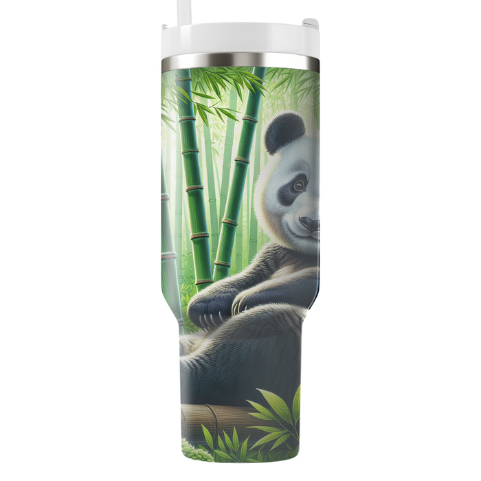 Serene Panda Bamboo  Tumbler Cups