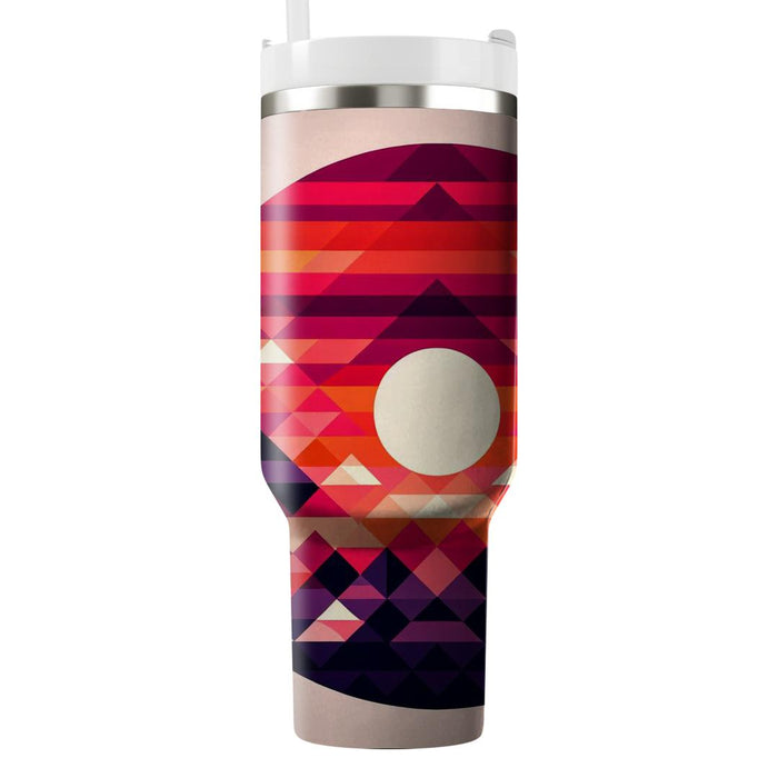 Geometric Sunset Spectrum  Insulated Tumblers