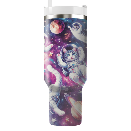 Whimsical Cat Galaxy  Tumbler Cups