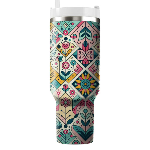 Whimsical Garden Motif  Travel Tumblers