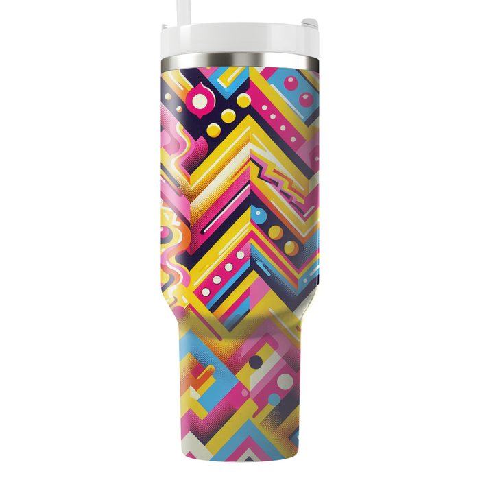 Zigzag Color Burst  Tumbler Cups