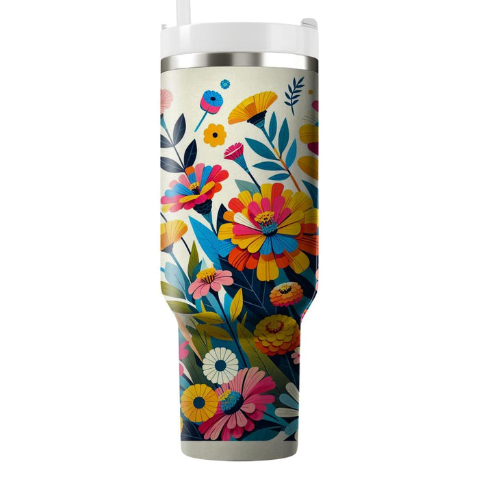 Vibrant Garden Fiesta  Decorative Tumblers