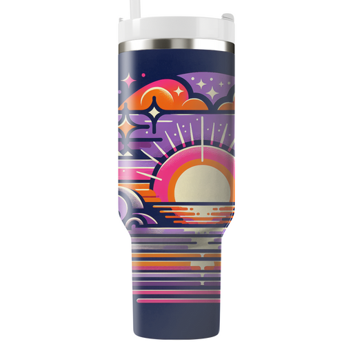 Rad Retro Sunsets Custom Tumblers