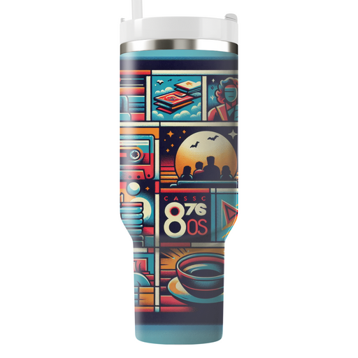 Classic 80s Movie Night Blanket Custom Tumblers