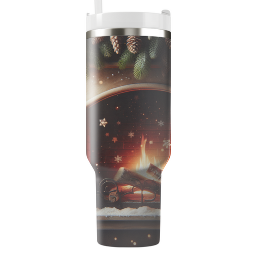 Winter Cozy Fireside  Personalized Tumblers