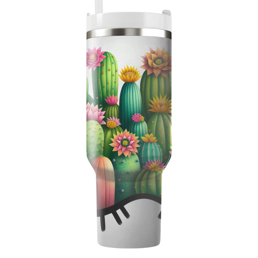 Blooming Cacti Fantasy  Tumblers With Lids