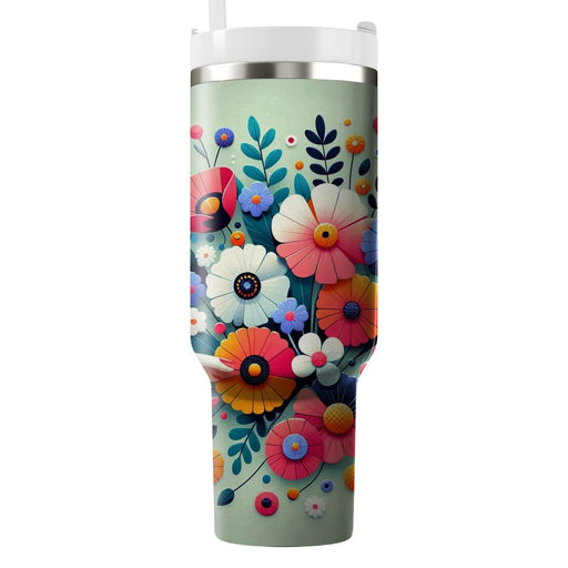 Whimsical Floral Medley  Insulated Tumblers