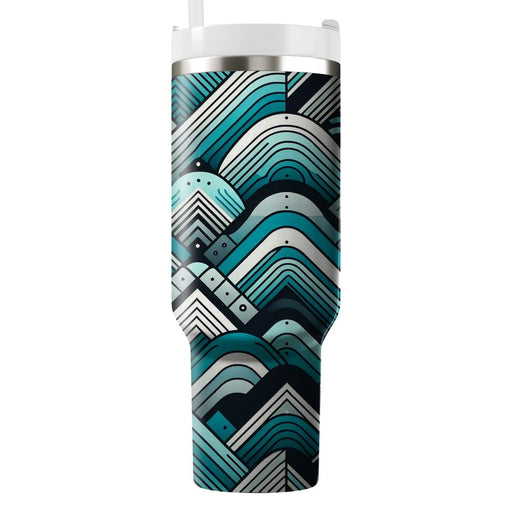 Futuristic Wave Pattern  Travel Tumblers