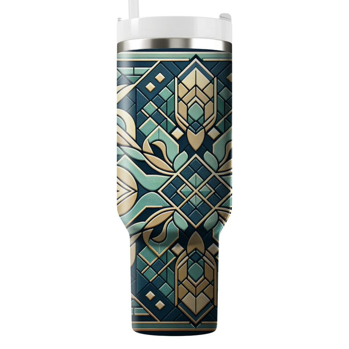 Sophisticated Diamond Mosaic  Decorative Tumblers