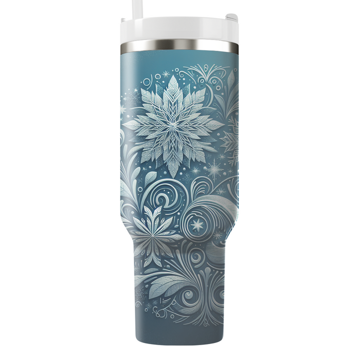 Winter Frosted Elegance  Custom Tumblers