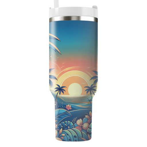 Summer Island Vibes  Tumblers With Lids