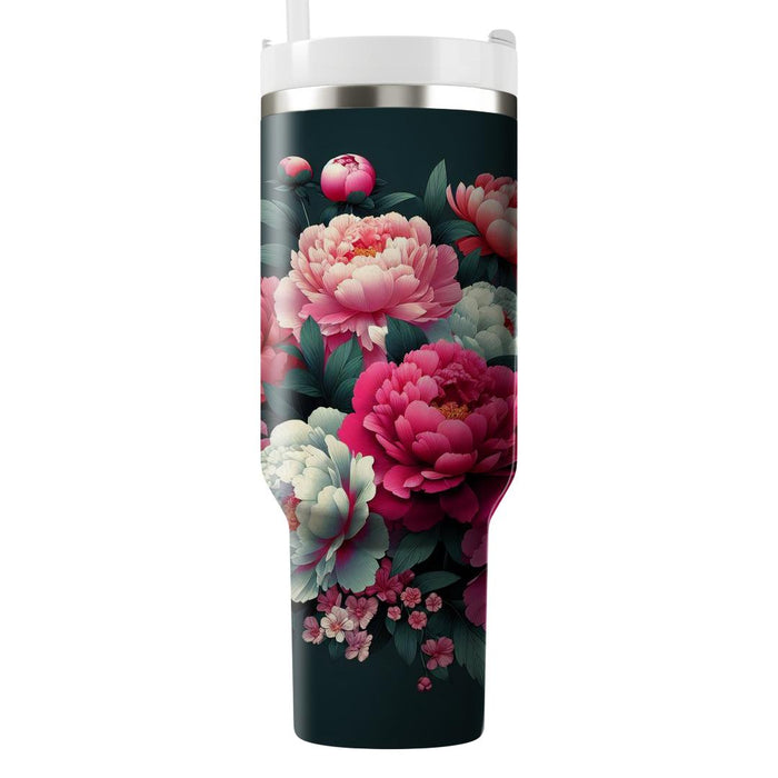 Bold Peony Garden  Unique Tumblers