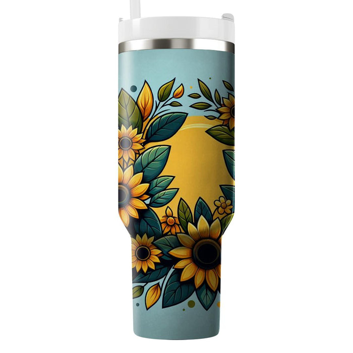 Bold Sunflower Delight  Decorative Tumblers