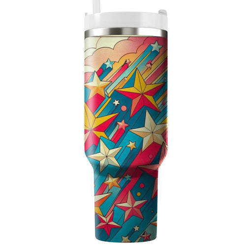 Whimsical Retro Stars  Custom Tumblers