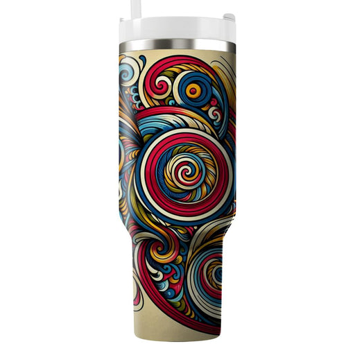 Colorful Spiral Swirls  Custom Tumblers