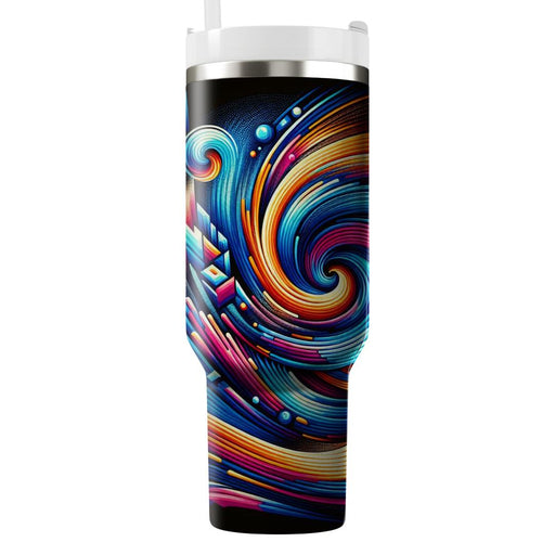 Retro Neon Abstract  Tumblers For Gifts