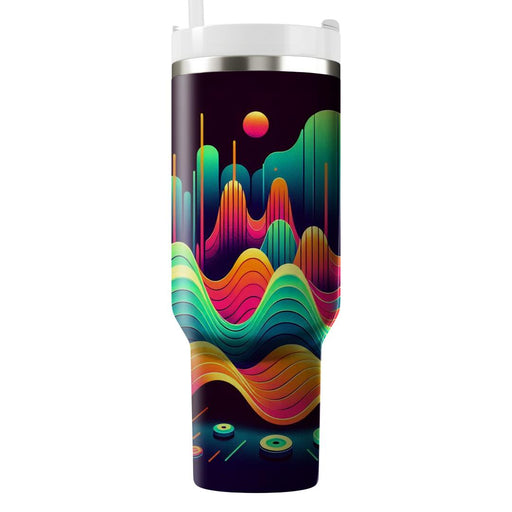 Techno Waves  Tumblers With Lids