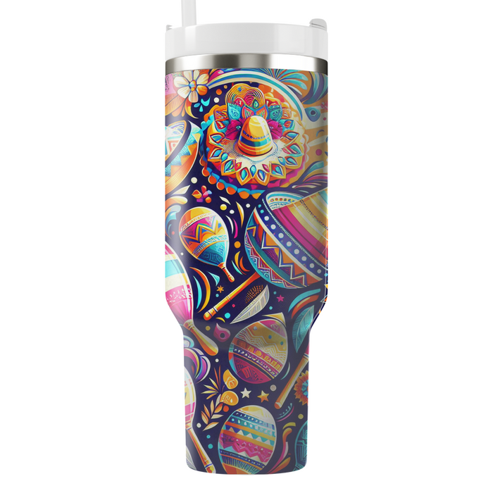 Summer Fiesta Celebration  Tumblers With Lids