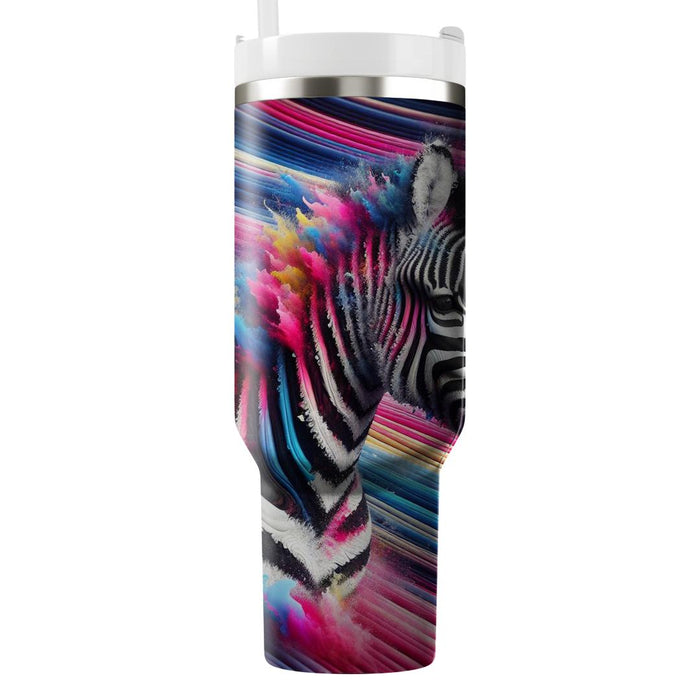 Funky Zebra Stripes  Travel Tumblers