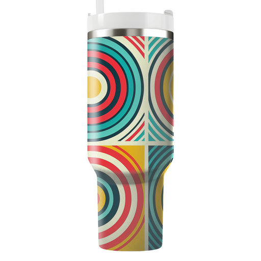 Retro Circle Rewind  Tumbler Cups