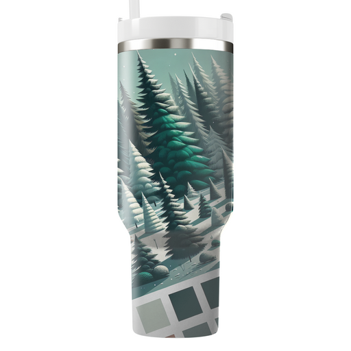 Winter Evergreen  Personalized Tumblers