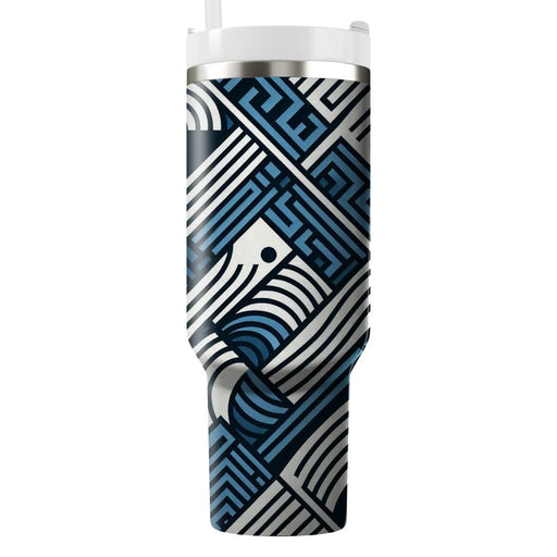 Geometric Wave Patterns  Custom Tumblers