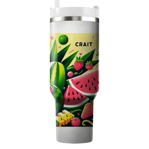 Vibrant Summer Fruits  Travel Tumblers