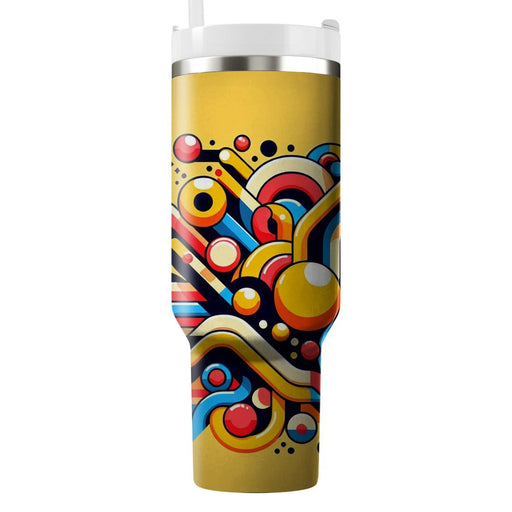 Vibrant Geometric Explosion  Tumbler Cups