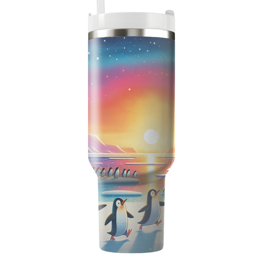 Sunset Penguin Parade  Tumbler Cups