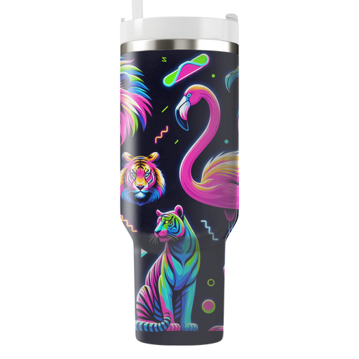 Sassy Neon Animals Travel Tumblers