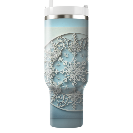 Winter Snowflake Harmony  Personalized Tumblers